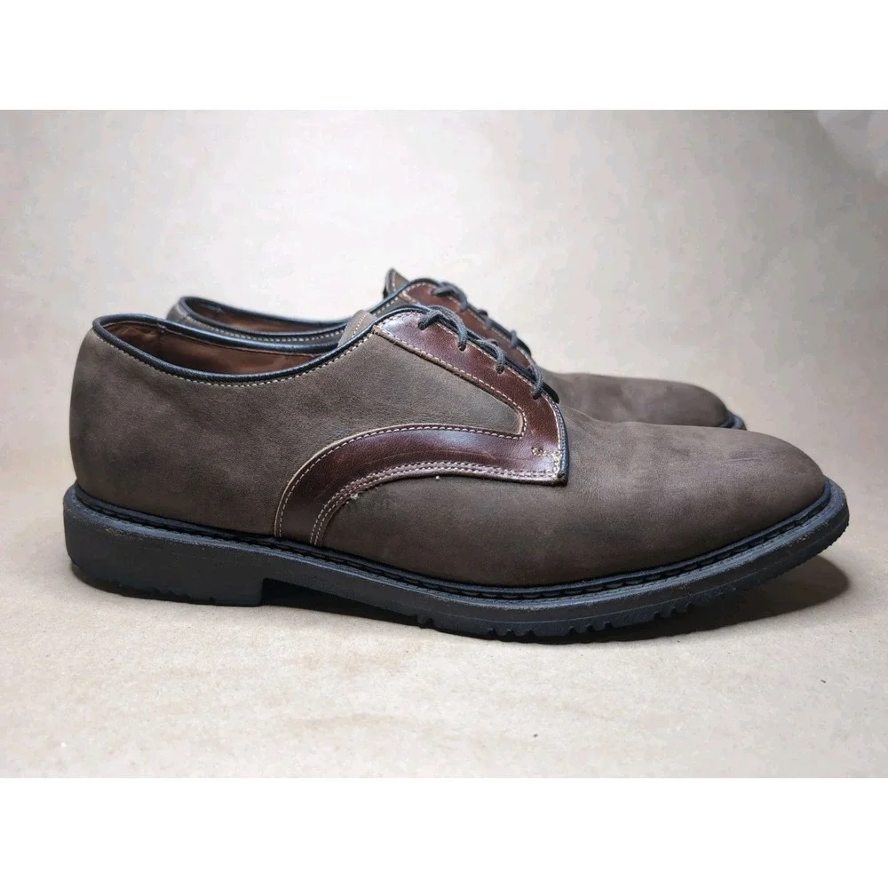 Allen Edmonds Men's 11.5D Berkshire Brown Leather Nubuck Casual Derby Shoes